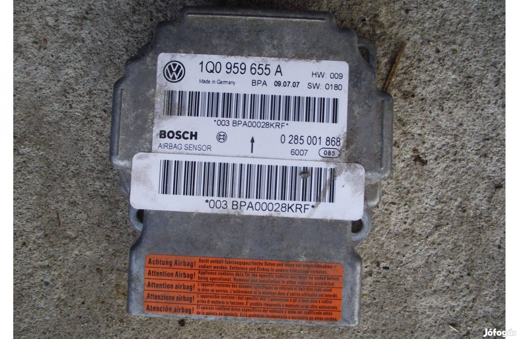 Volkswagen Eos légzsák vezérlő 2006-2012 1Q0959655A