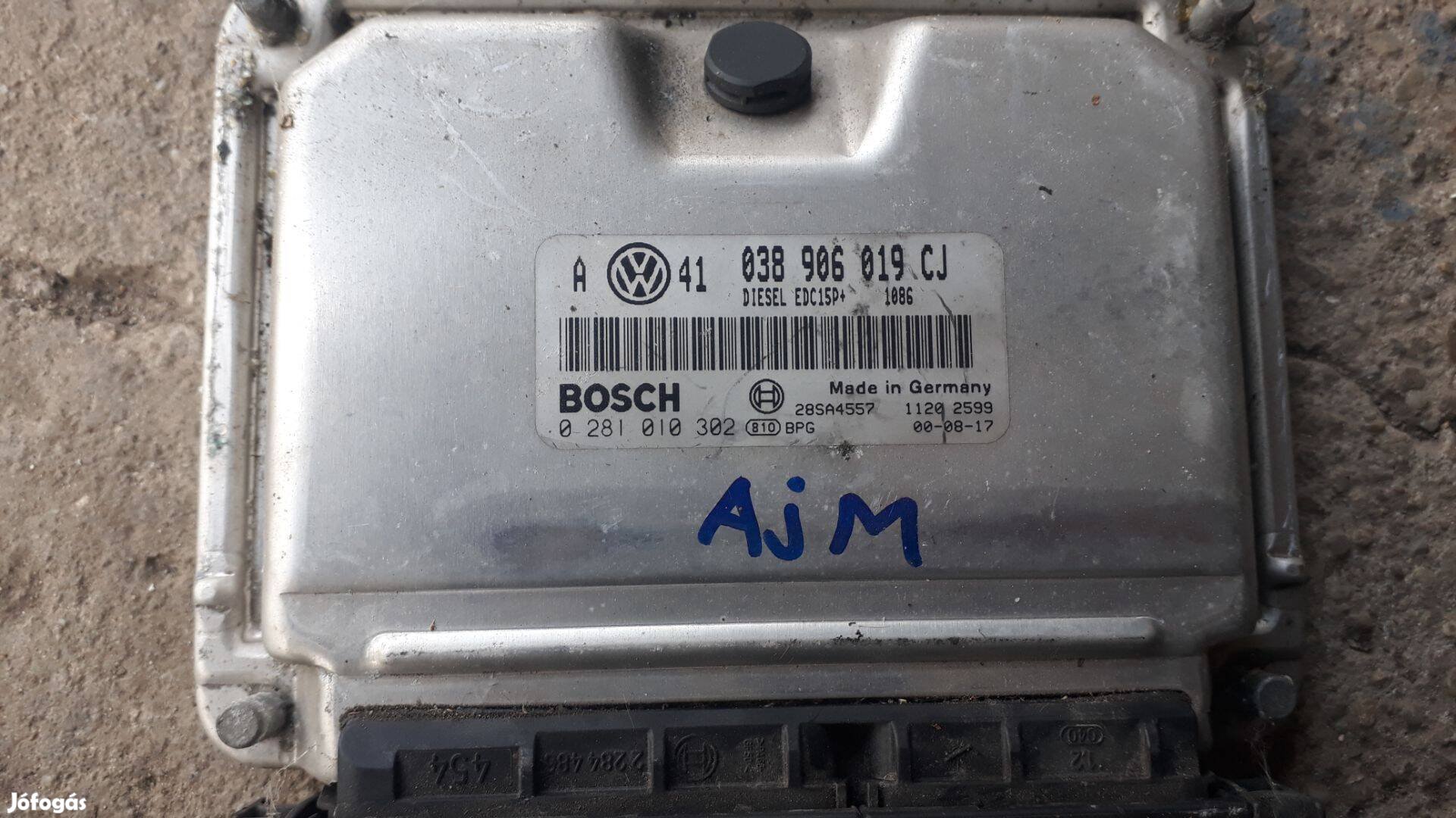 Volkswagen Golf 4 AJM kódú 1.9 PDTDI motorvezérlő 038906019CJ