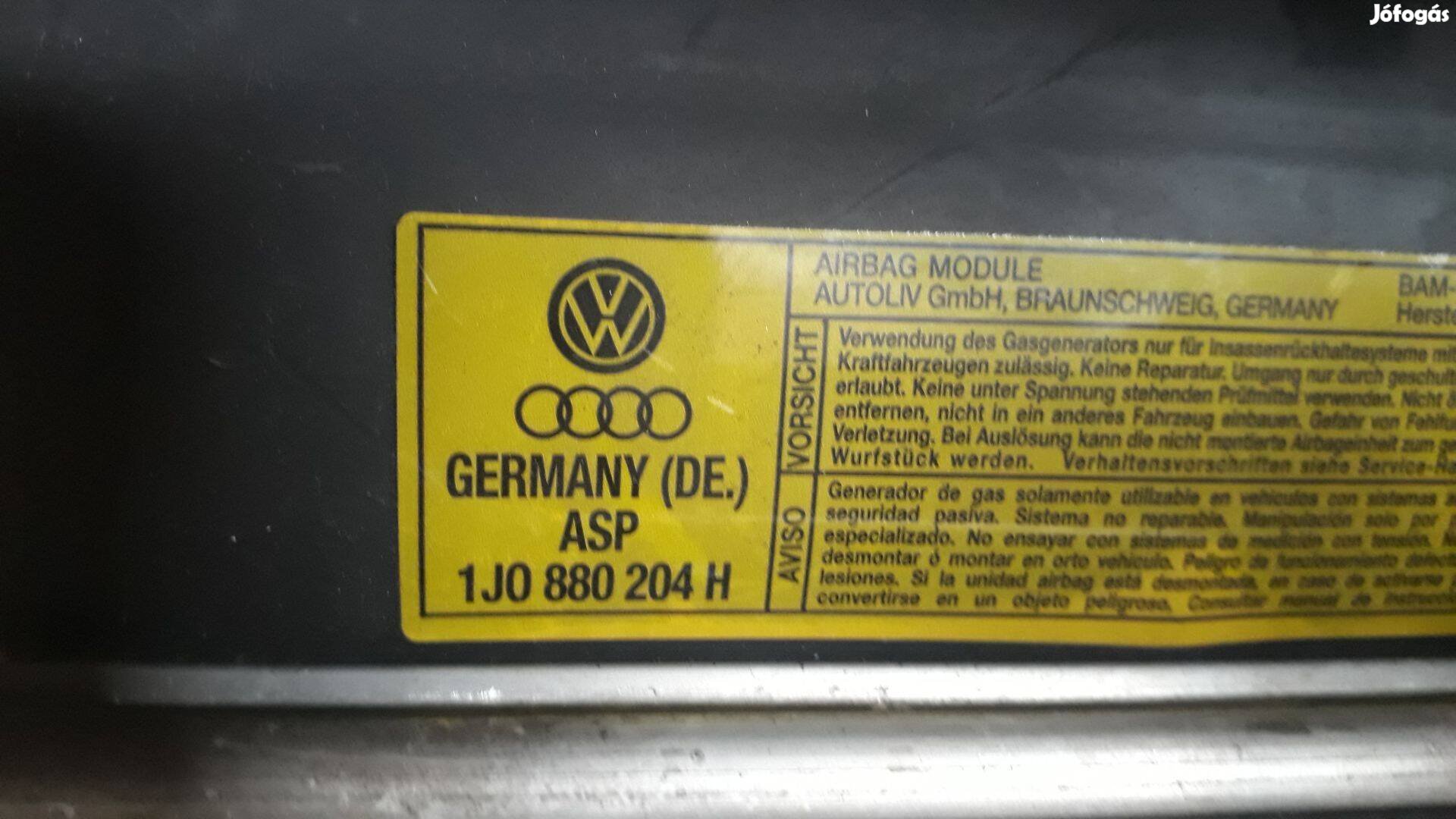 Volkswagen Golf 4 bora anyós légzsák 1J0880204B 1J0880204H 1J0880204K
