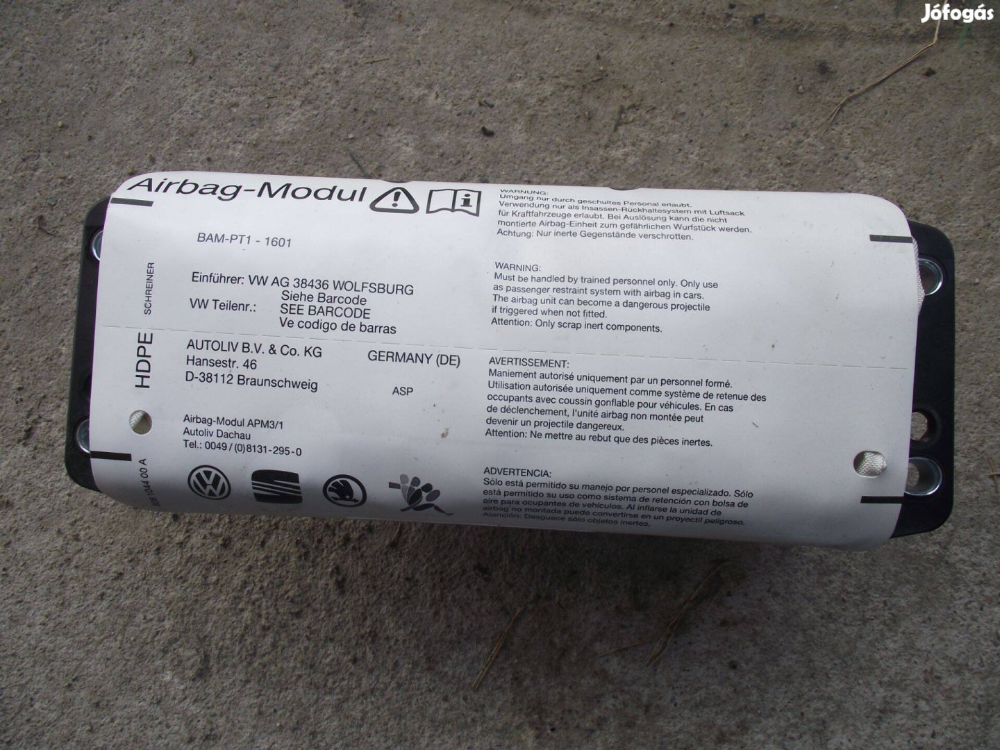 Volkswagen Golf 5 Jetta Utas oldali légzsák 2004-2010 1K0880204