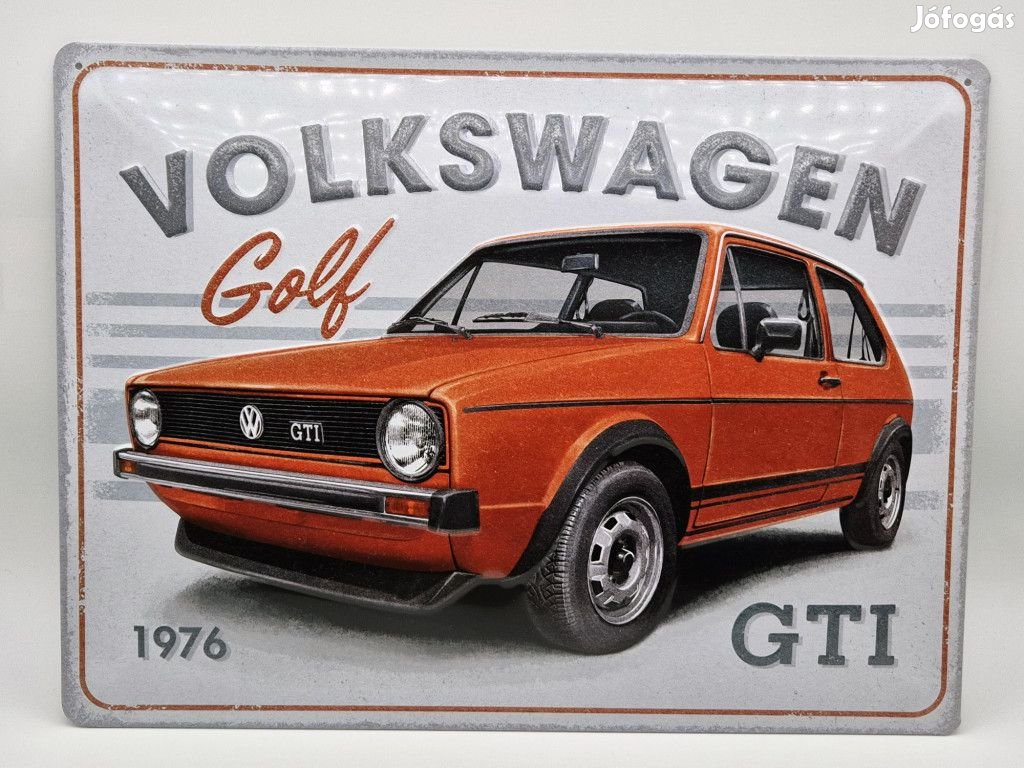 Volkswagen Golf GTI - fémplakát  fém tábla v