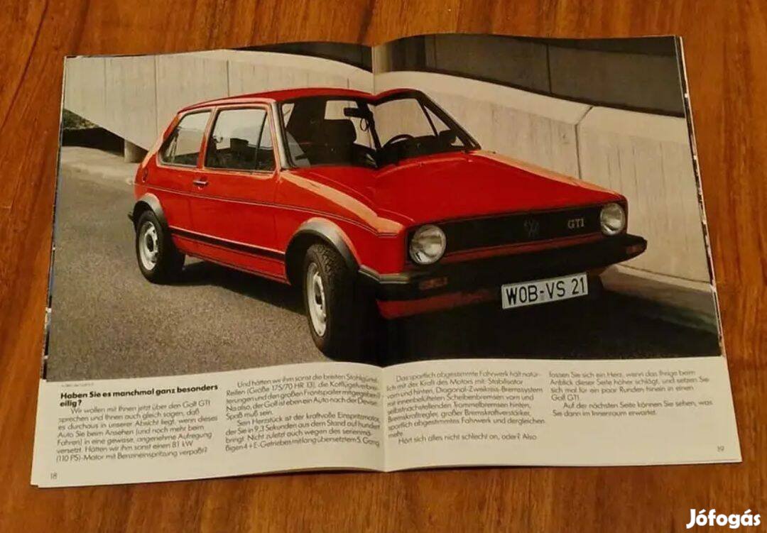 Volkswagen Golf I Prospektus 1982 GTI Is Benne Van