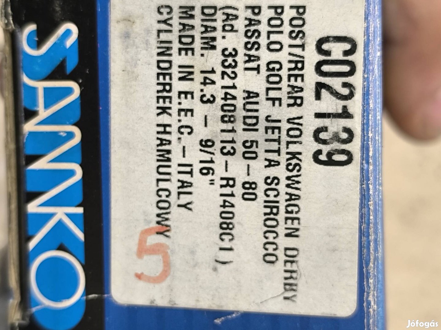 Volkswagen Golf Jetta Hátsó fékmunkahenger