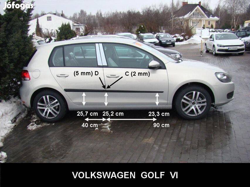 Volkswagen Golf VI. Ajtóvédő Díszléc Oldalcsík