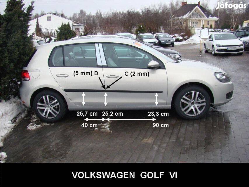 Volkswagen Golf VI. Ajtóvédő Díszléc Oldalcsík