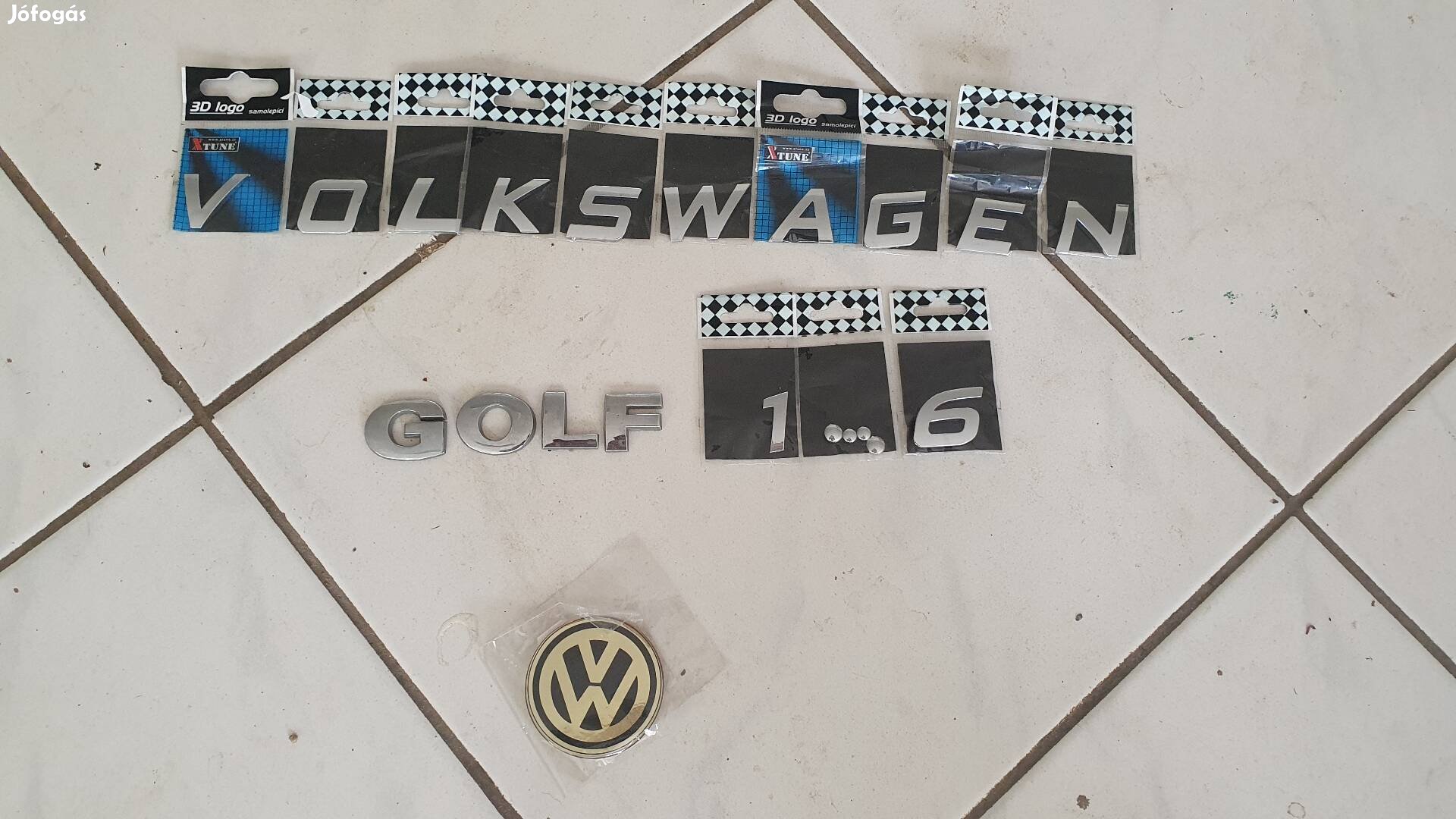 Volkswagen Golf öntapadós betűk jel karosszéria felirat 