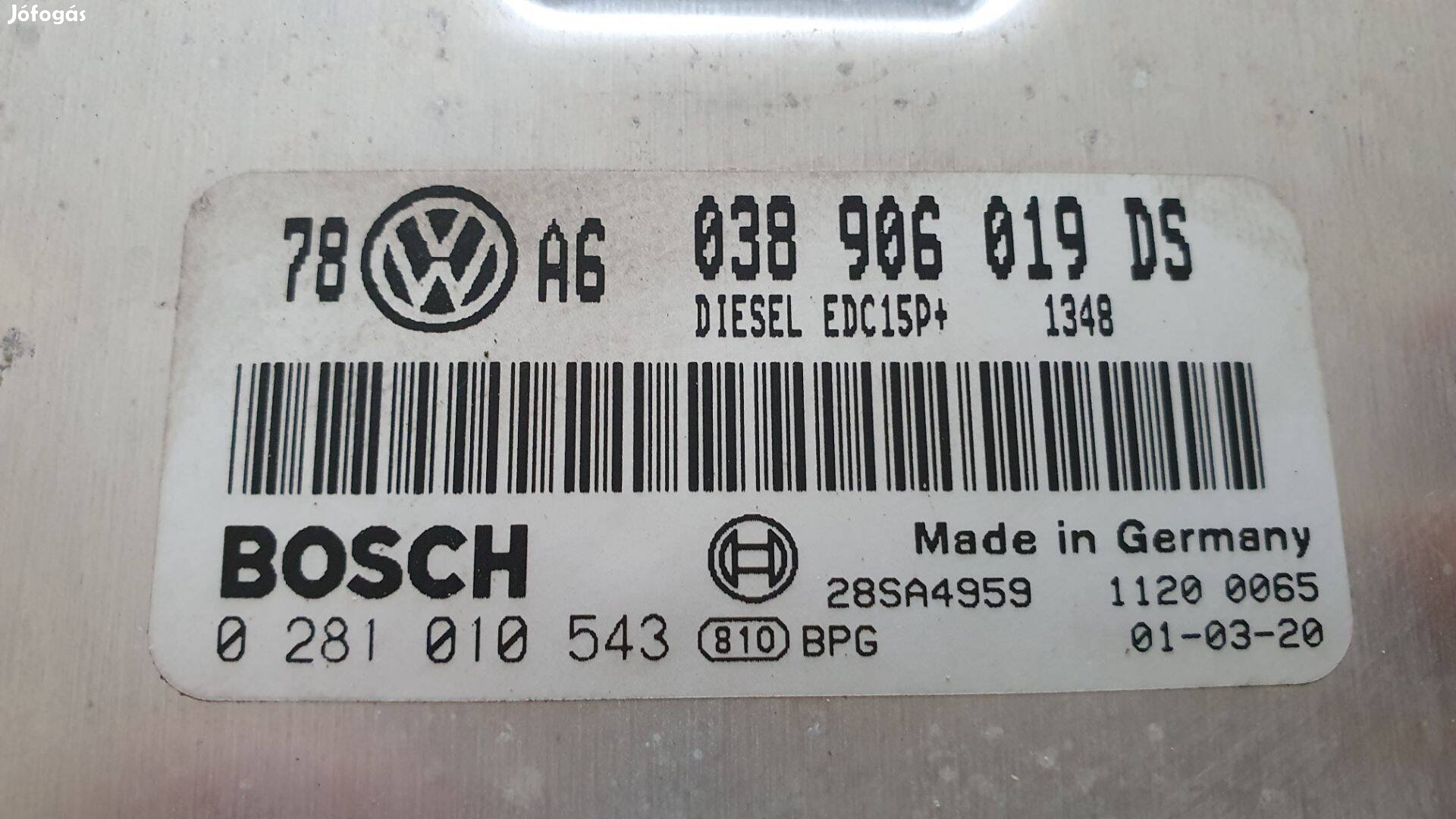 Volkswagen Passat B5.5 1.9 PDTDI AVF Motorvezérlő cikkszám 038906019DS