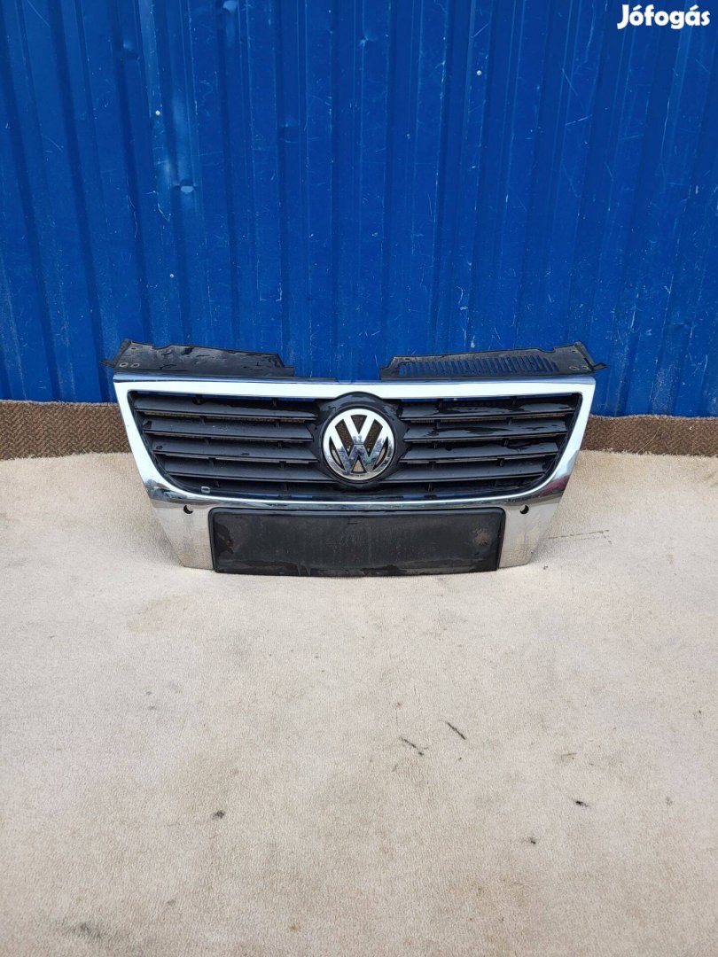 Volkswagen Passat B6 3C gyári 3C0853651 radaros hűtőrács 2004-10