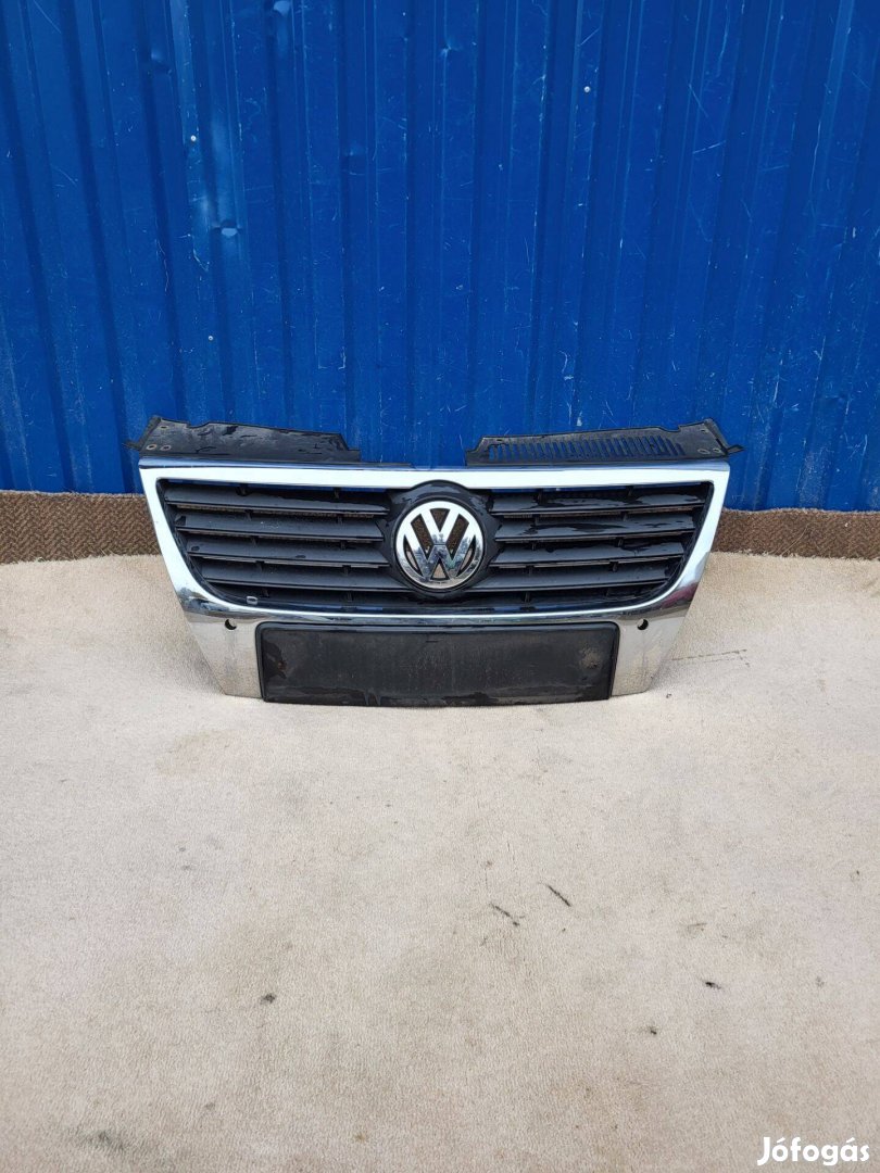 Volkswagen Passat B6 3C gyári 3C0853651 radaros hűtőrács 2004-10