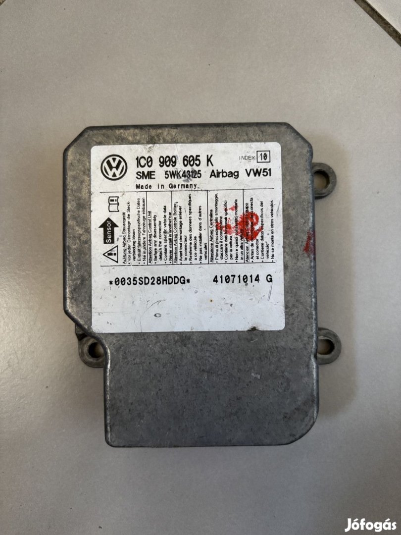 Volkswagen Polo IV, Skoda Fabia légzsák vezérlő 1C0909605K