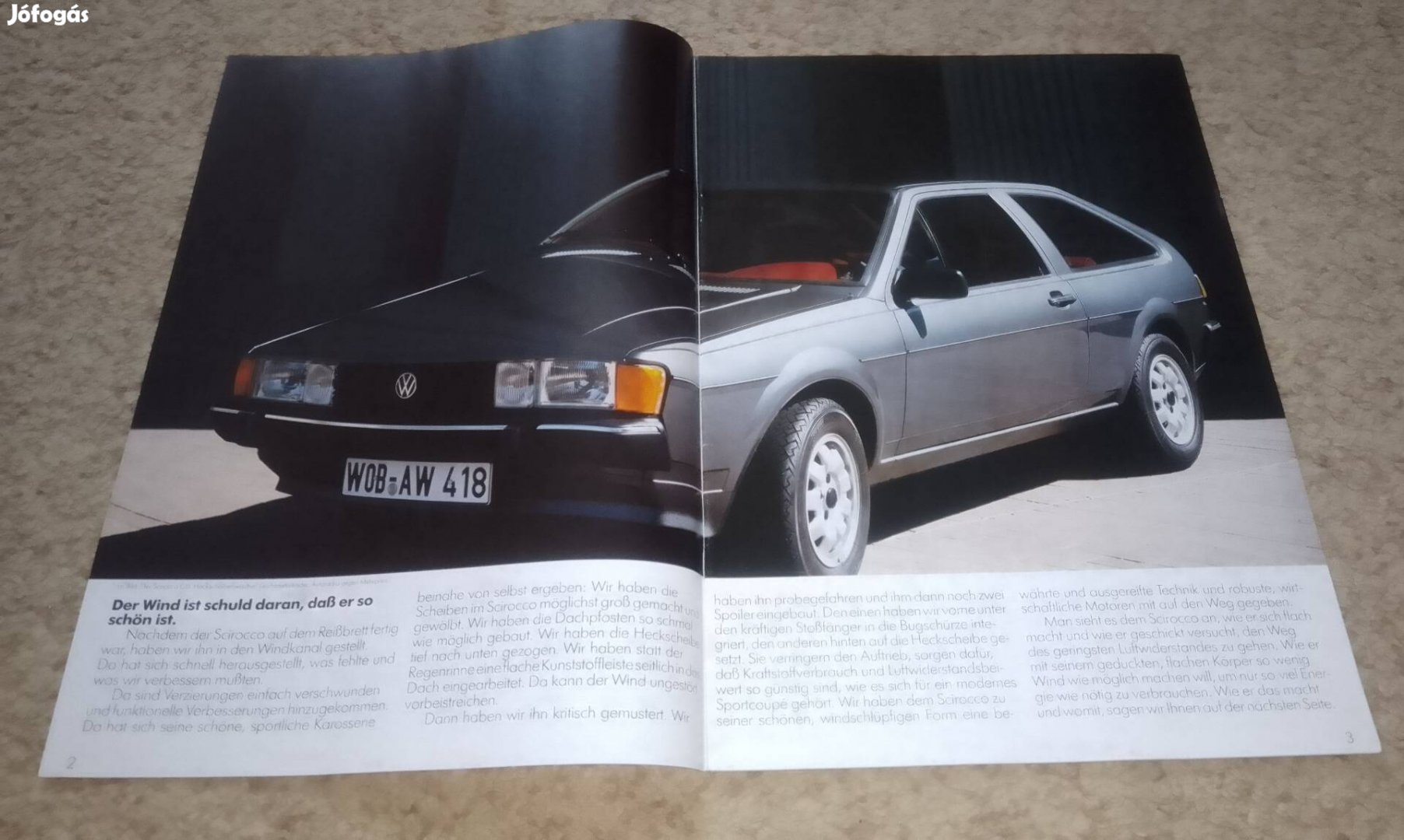 Volkswagen Scirocco (1982) prospektus, katalógus!