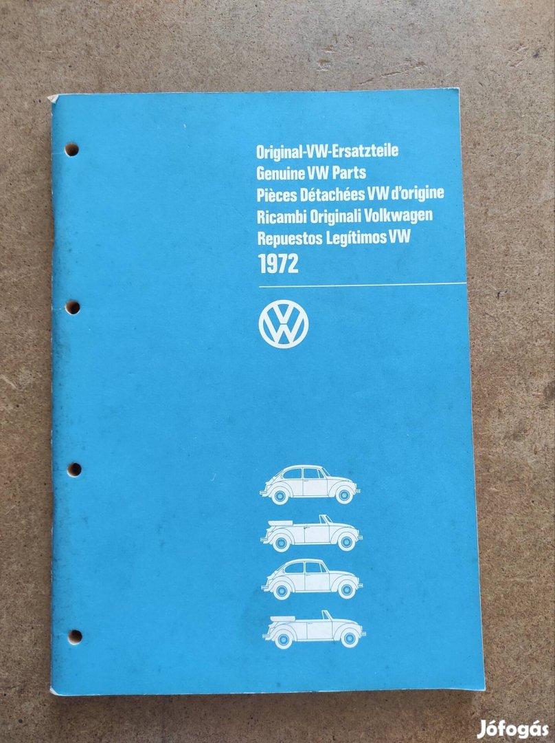 Volkswagen VW Bogár 1302 és 1303 alkatrészkatalógus