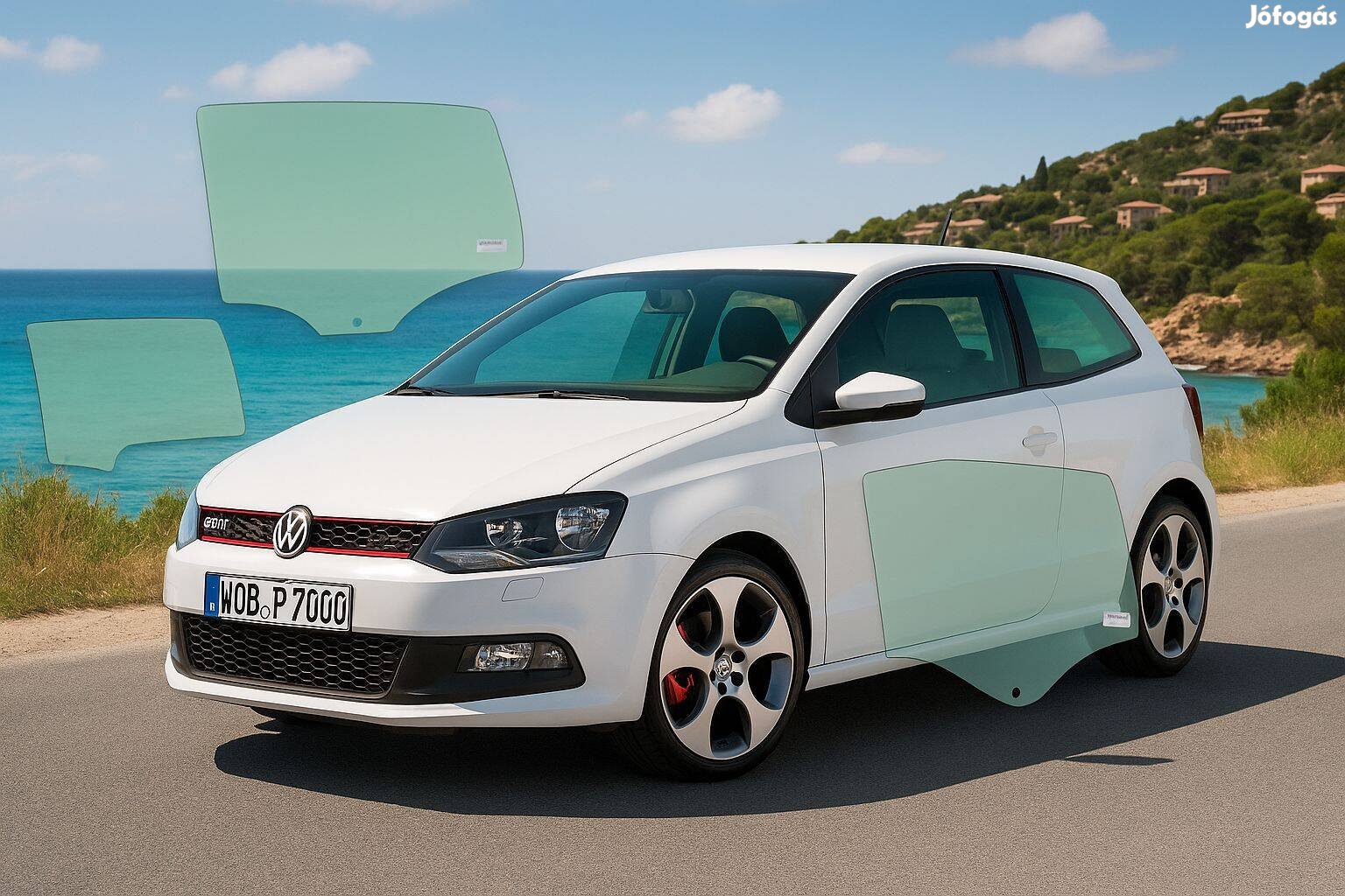 Volkswagen VW Polo 6R (20092017) bal hátsó ablaküveg 6R6845205B
