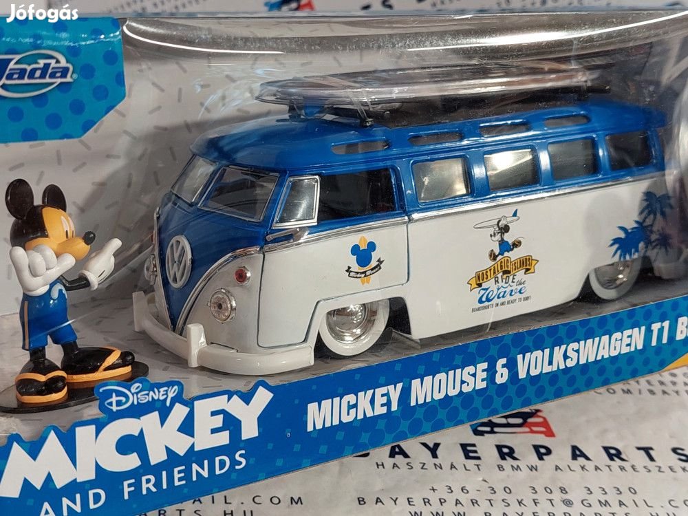 Volkswagen VW T1 Samba minibus - Mickey egér figurával -  Jada - 1:24