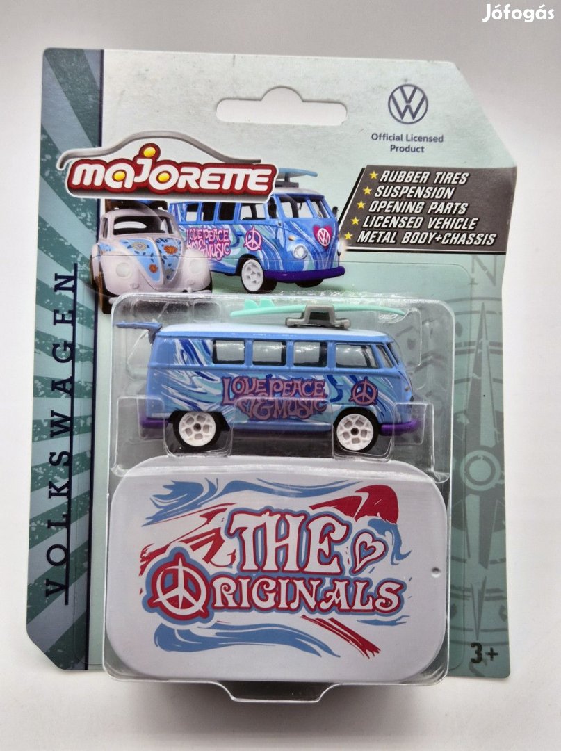 Volkswagen VW T1 transporter Minibus (1962) - dobozzal -  Majorette -