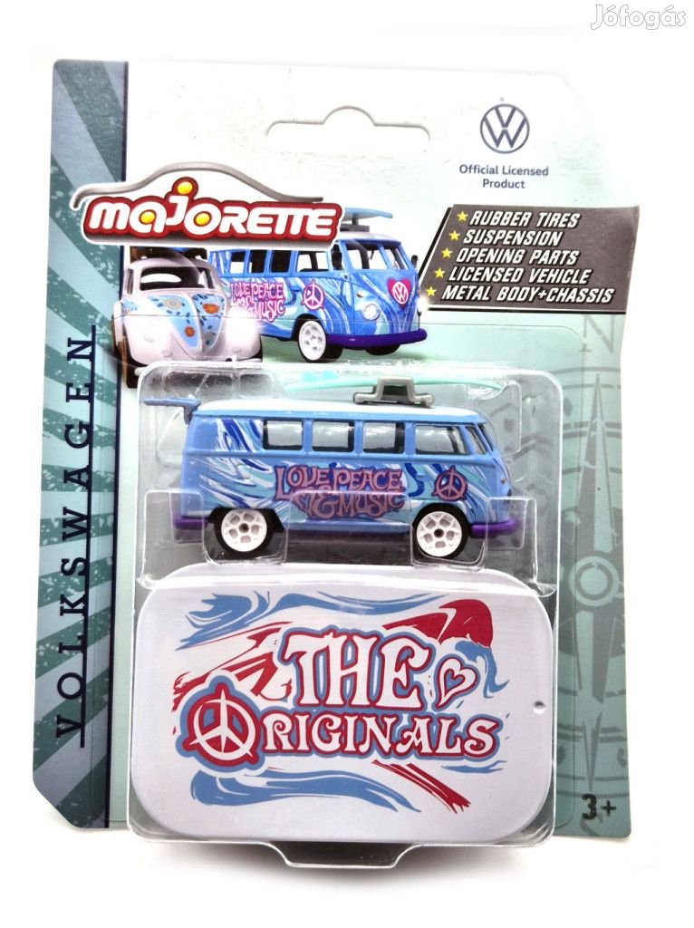 Volkswagen VW T1 transporter Minibus (1962) - dobozzal -  Majorette -