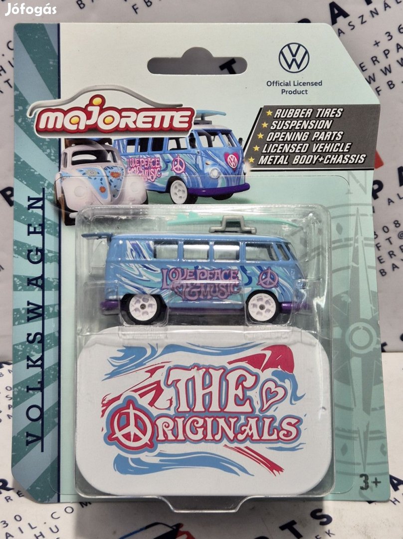 Volkswagen VW T1 transporter Minibus (1962) - dobozzal -  Majorette -