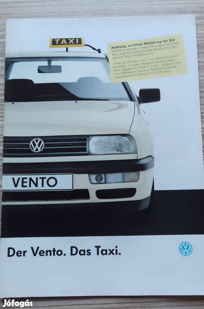 Volkswagen Vento Taxi (1993) prospektus, katalógus!!