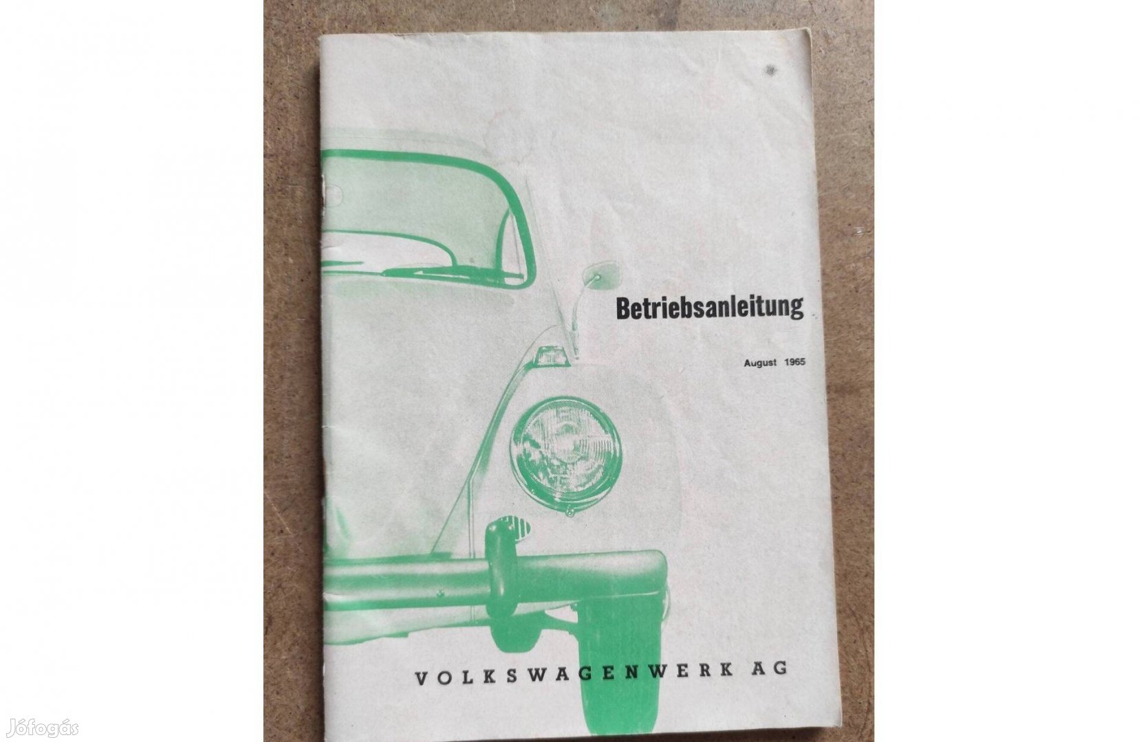 Volkswagen Vw. Bogár kezelési karbantartási útmutató.1965.08-