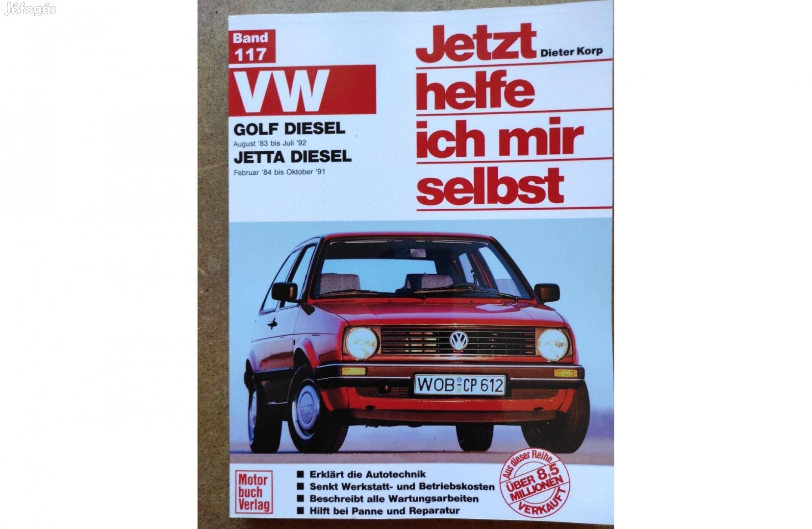 Volkswagen Vw. Golf 2. Jetta Dízel javítási karbantartási könyv