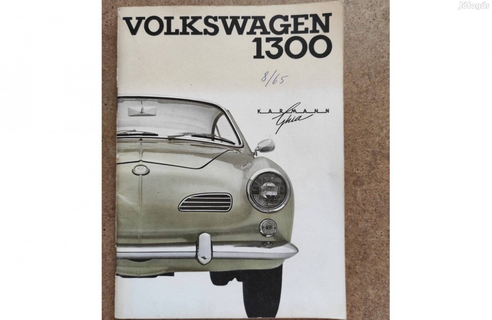 Volkswagen Vw. Karmann Ghia 14 kezelési utasítás 1965.08-