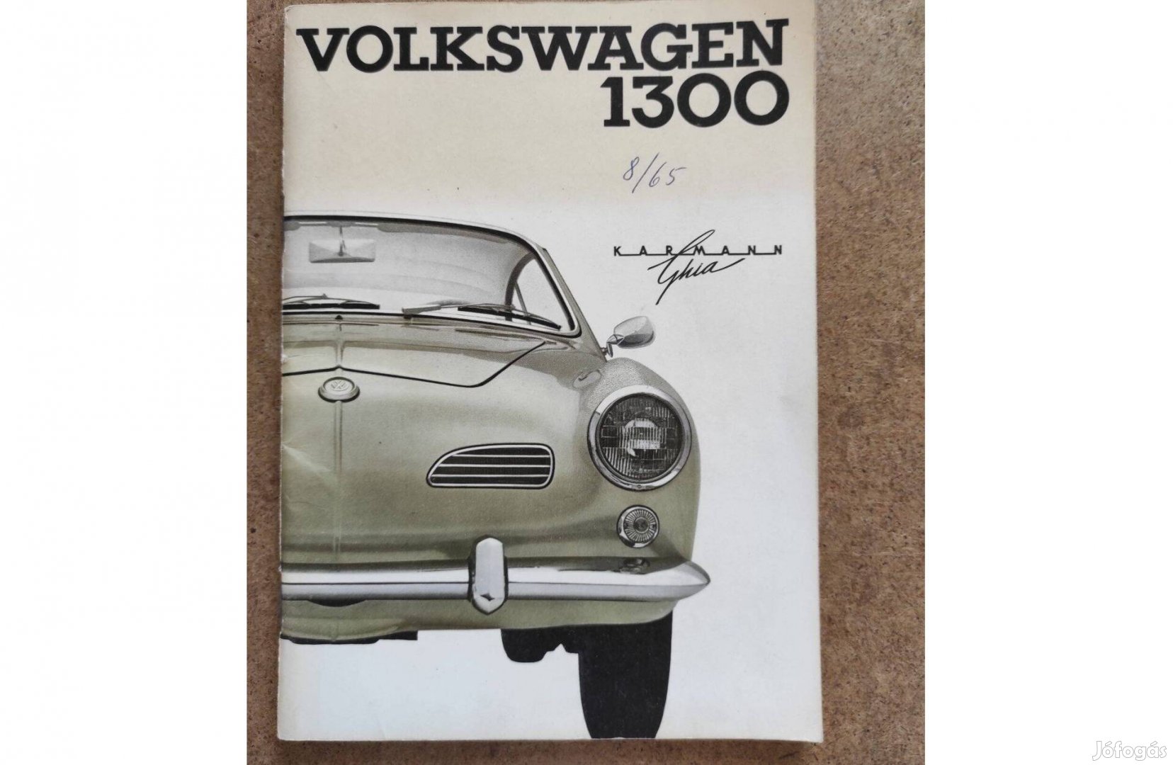 Volkswagen Vw. Karmann Ghia 14 kezelési utasítás 1965.08-