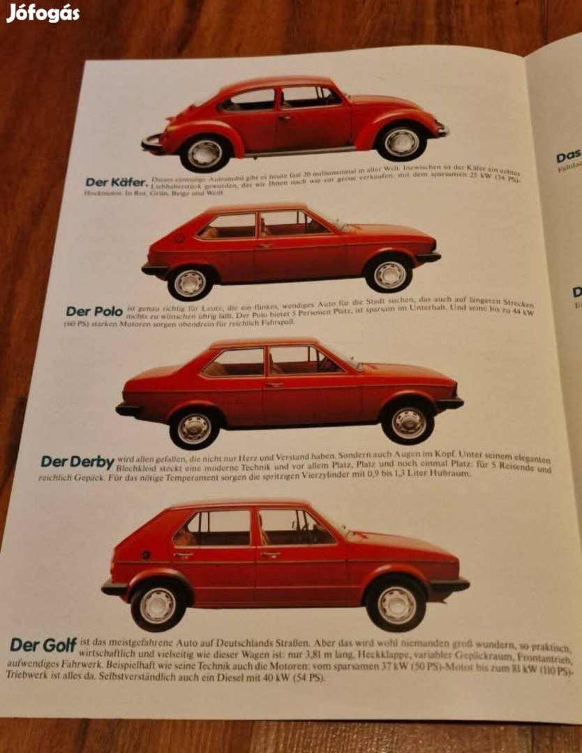 Volkswagen / AUDI Program Prospektus 1981 Bogártól AUDI Quattro-IG