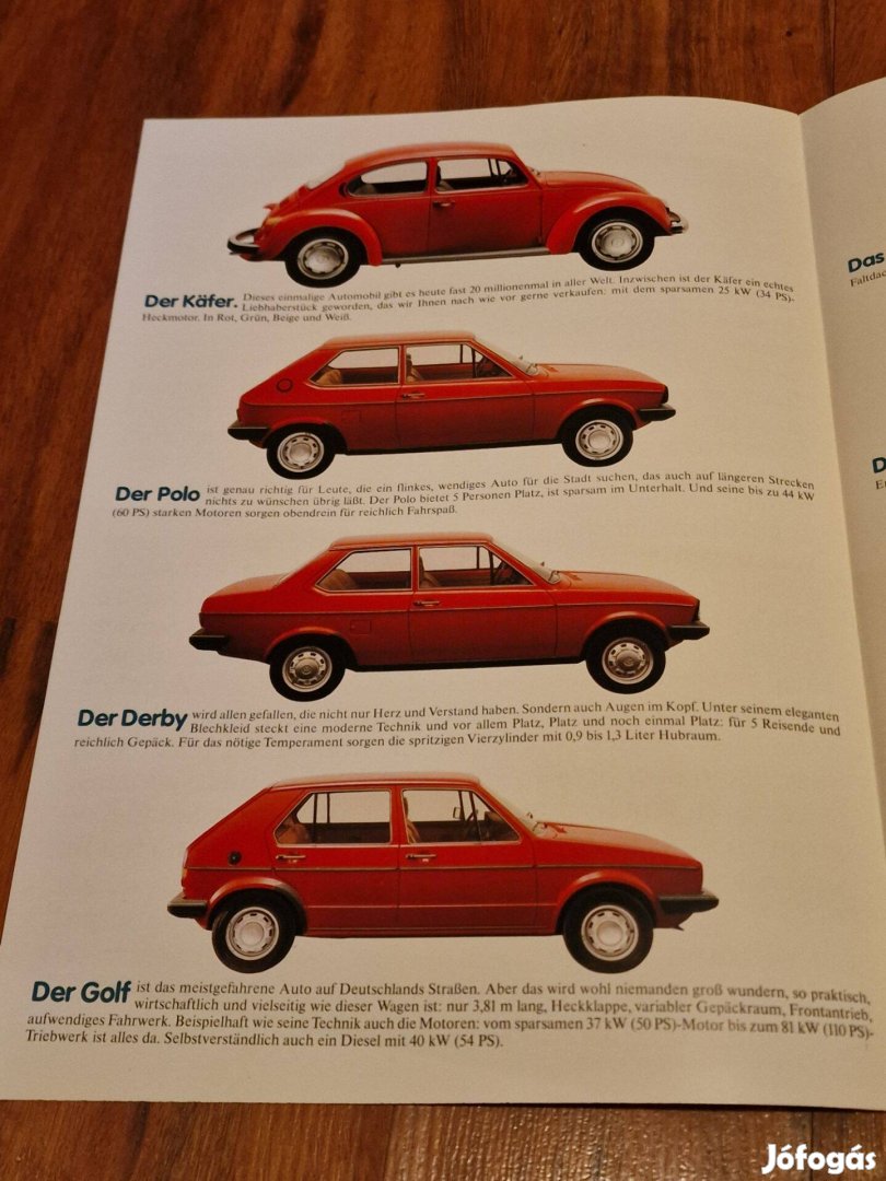 Volkswagen / AUDI Program Prospektus 1981 Bogártól AUDI Quattro-IG