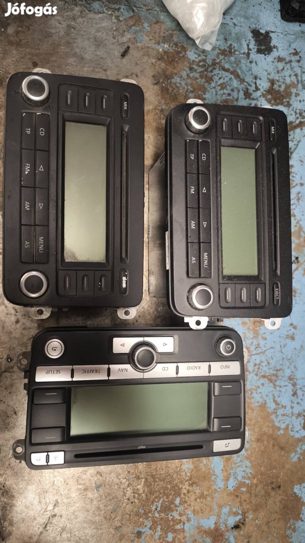 Volkswagen gyári rádió fejegység cd lejátszó 3 db Golf Touran stb