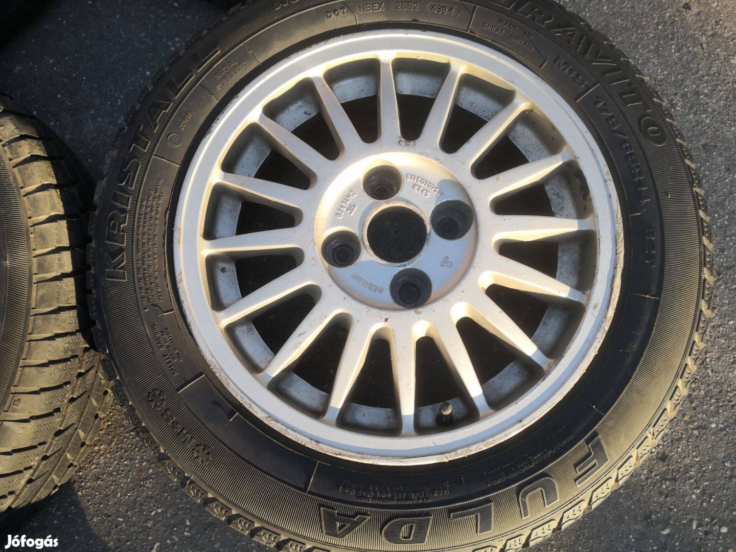 Volkswagen régi 14-es gyári alufelnik 4x100-as lyukosztású