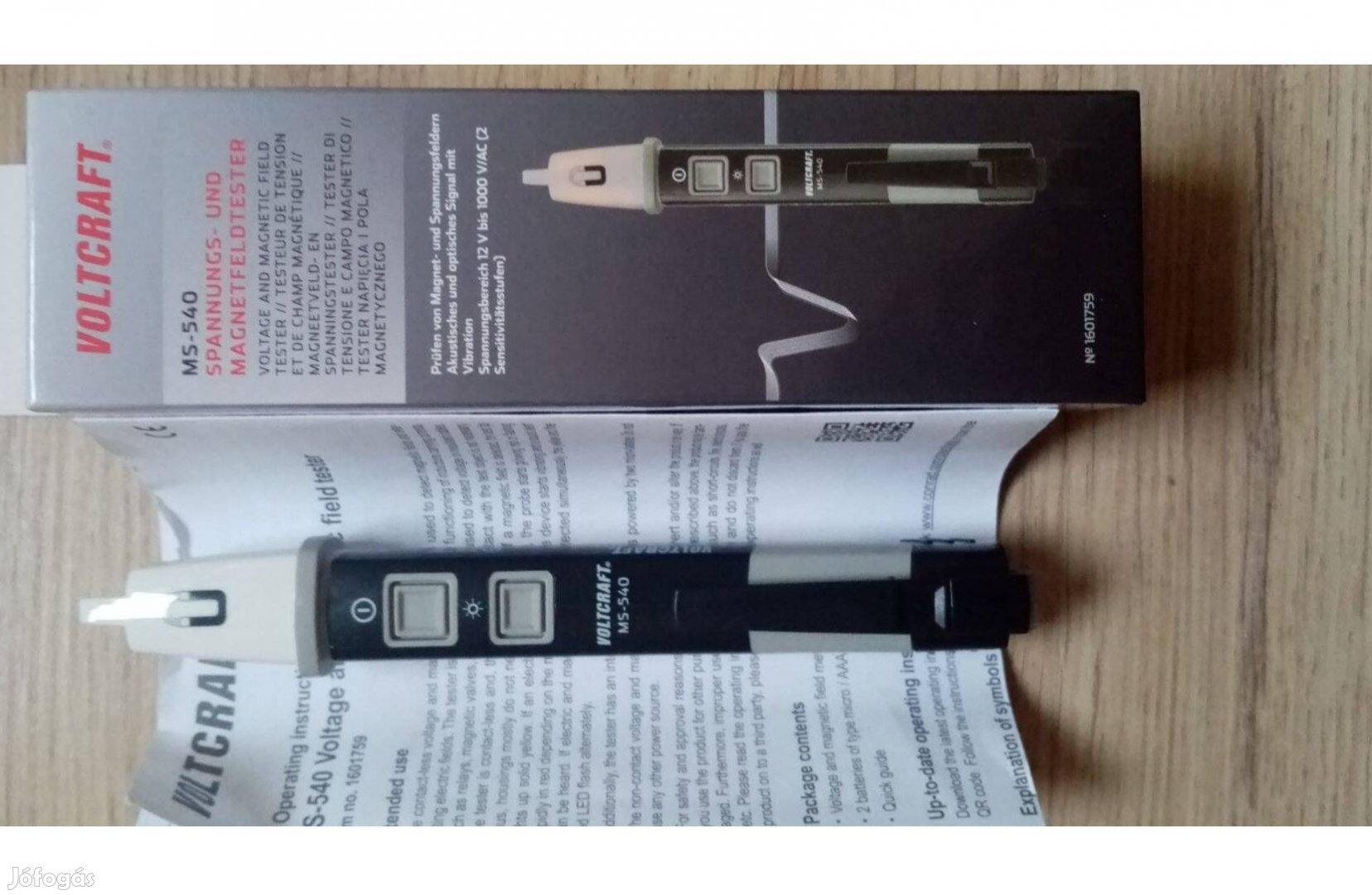 Voltcraft MS540 érintés nélküli feszültség-és mágneses mező vizsgáló