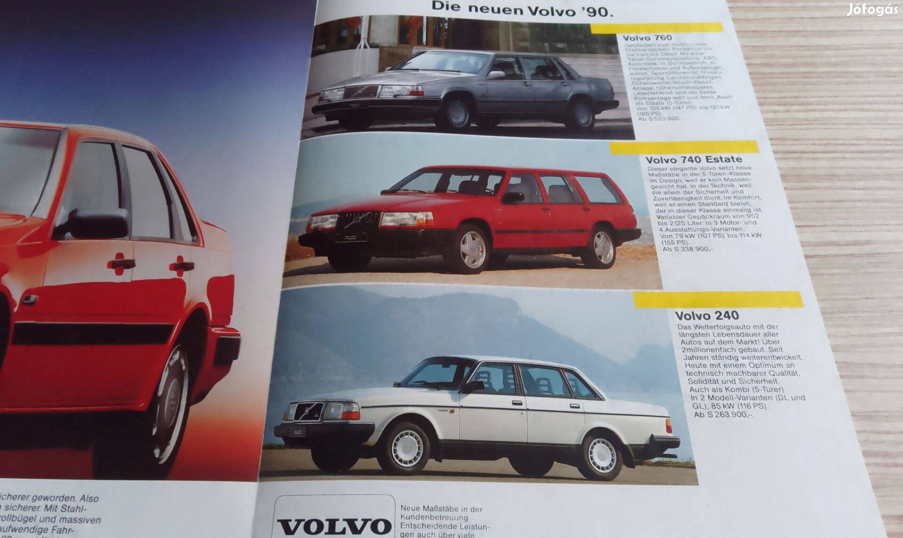 Volvo 1990 kínálat prospektus, katalógus