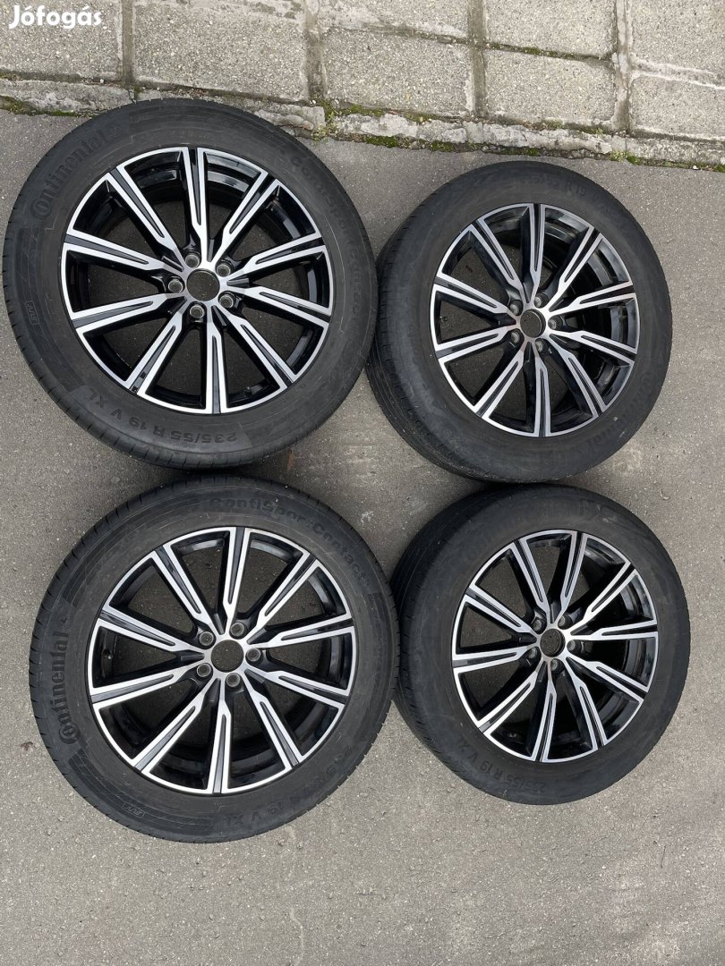 Volvo 19" szép gyári alufelni, 10-Spoke Black Diamond Cut - 1010-Jég
