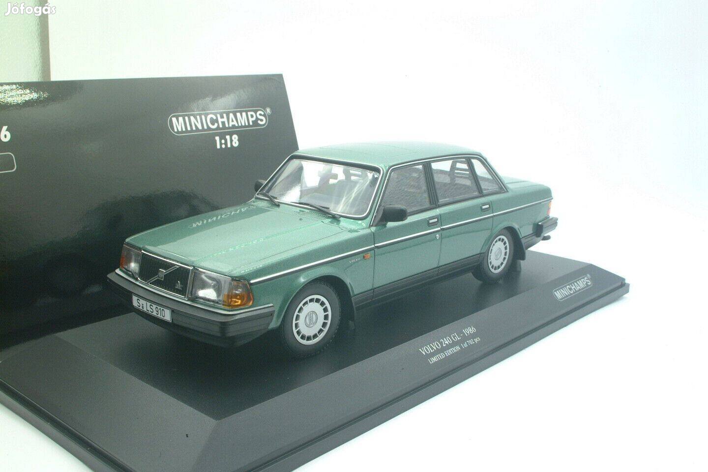 Volvo 240 GL 1986 1/18 Limitált Minichamps ritka modellautó 1:18