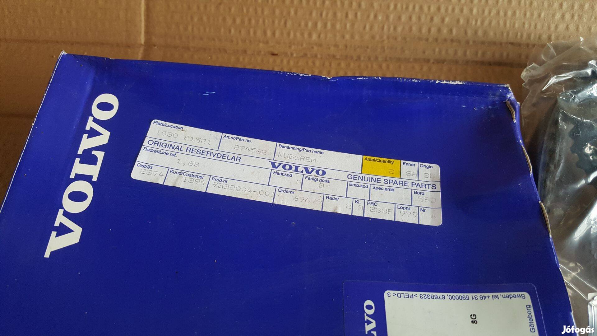 Volvo 274562 31330351 S40 V50 C30 1.6 benzines vezérműszíj