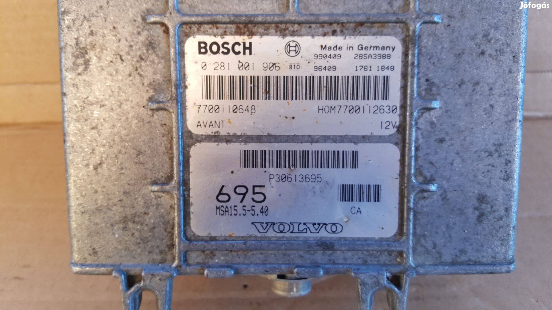 Volvo 30613695 S40 V40 ECU 19.D motorvezérlő