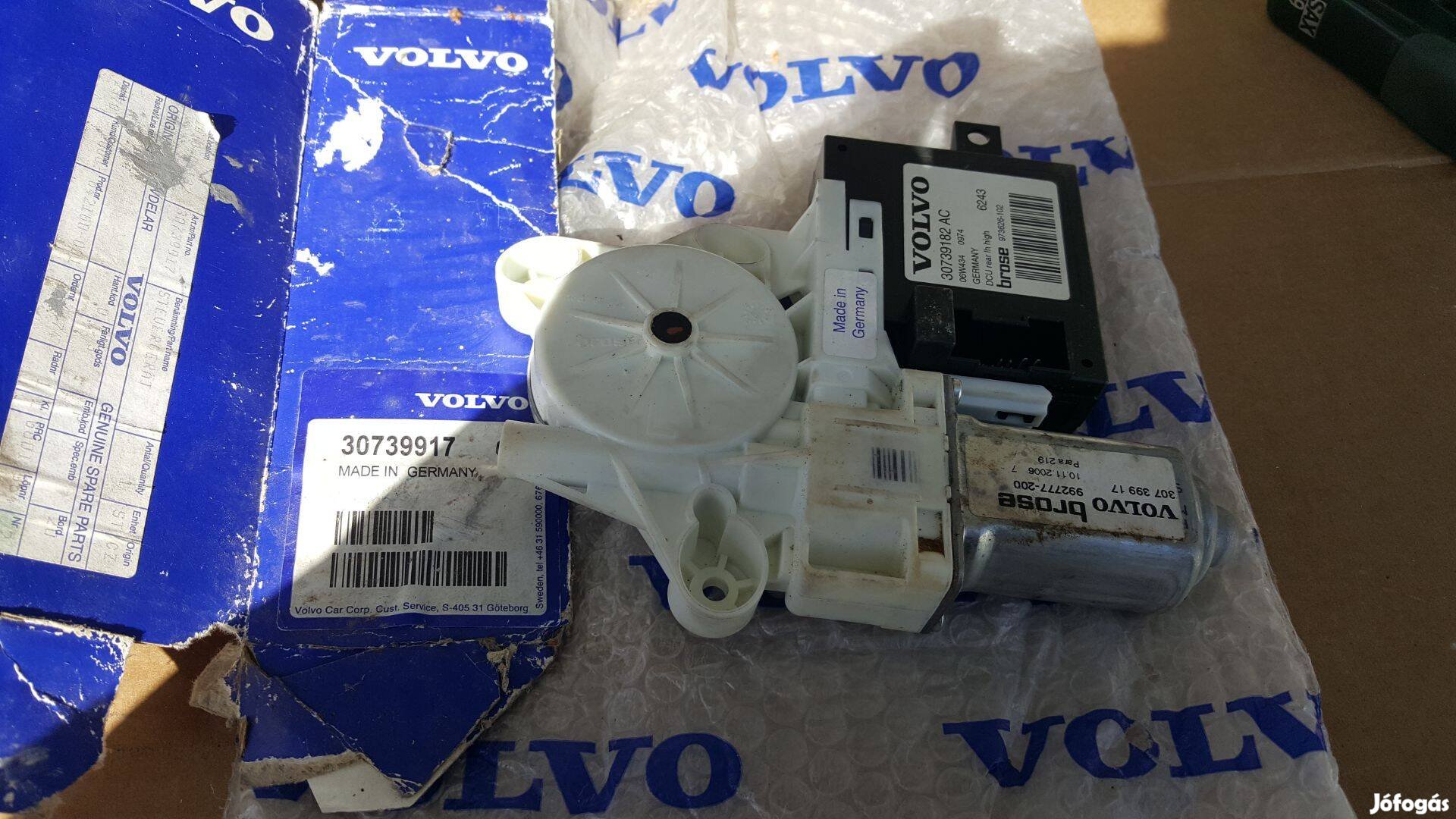 Volvo 30739917 31253484 S40 V50 bal hátsó ablakemelőmodul