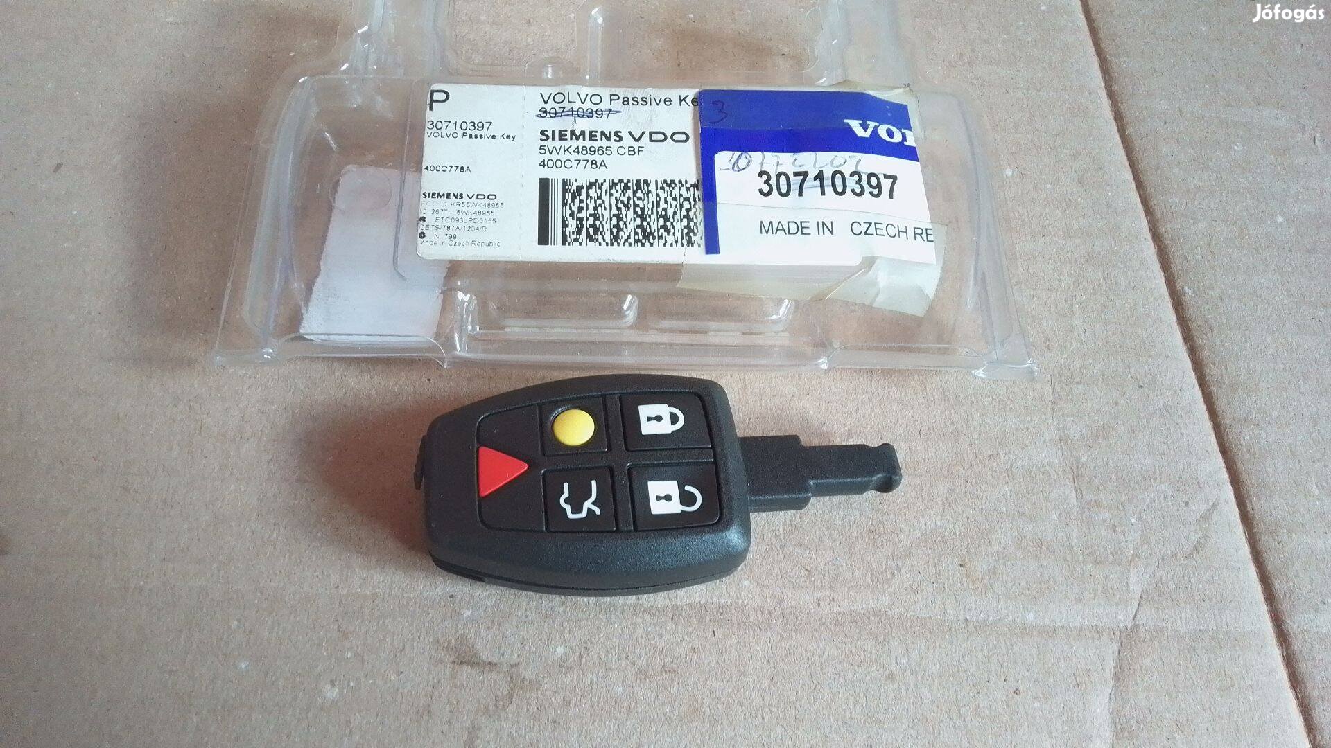 Volvo 30772202 S40 V50 C30 távirányító indítókulcs