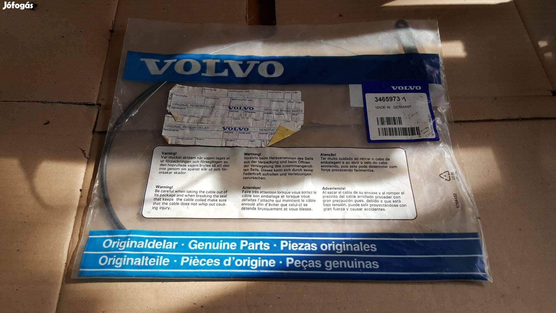 Volvo 3465973 340 ülésdöntő bovden