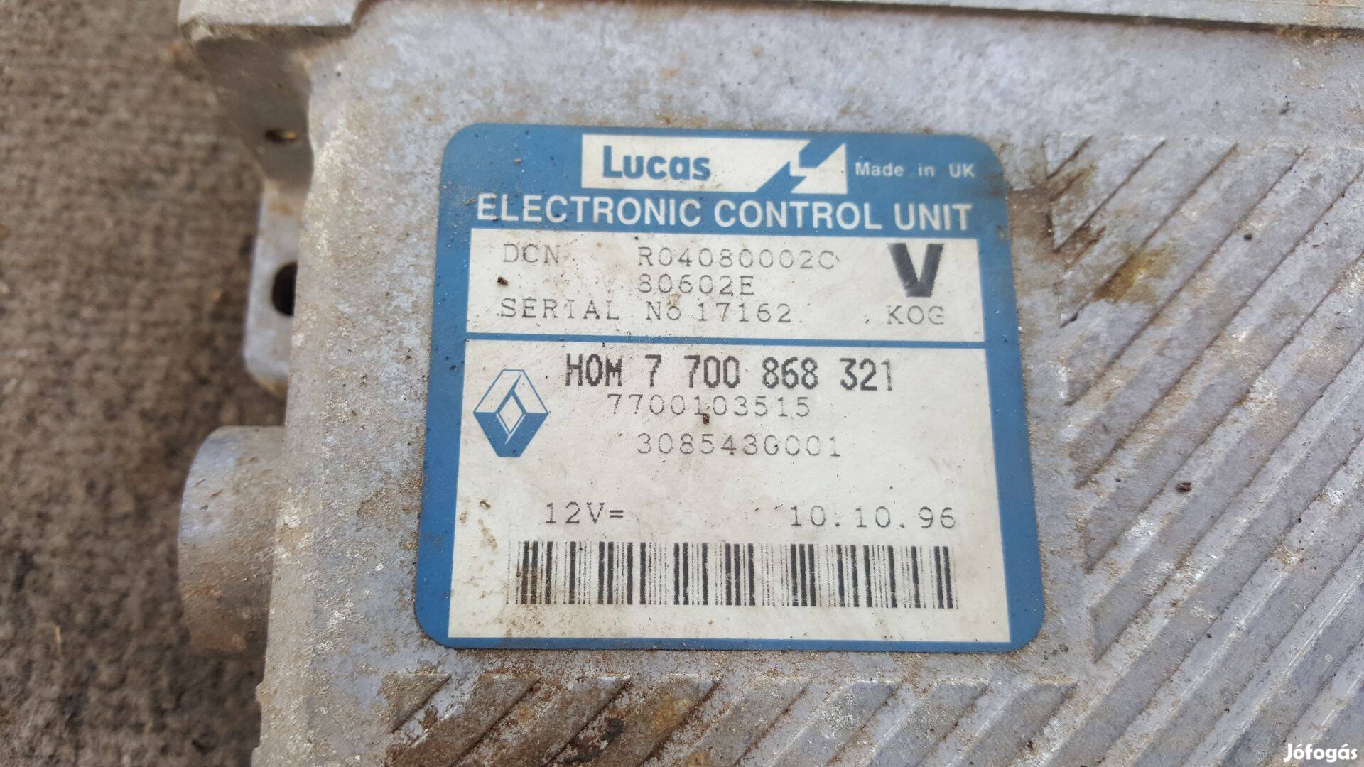 Volvo 8602062 S40 V40 1.9 TD ECU motorvezérlő