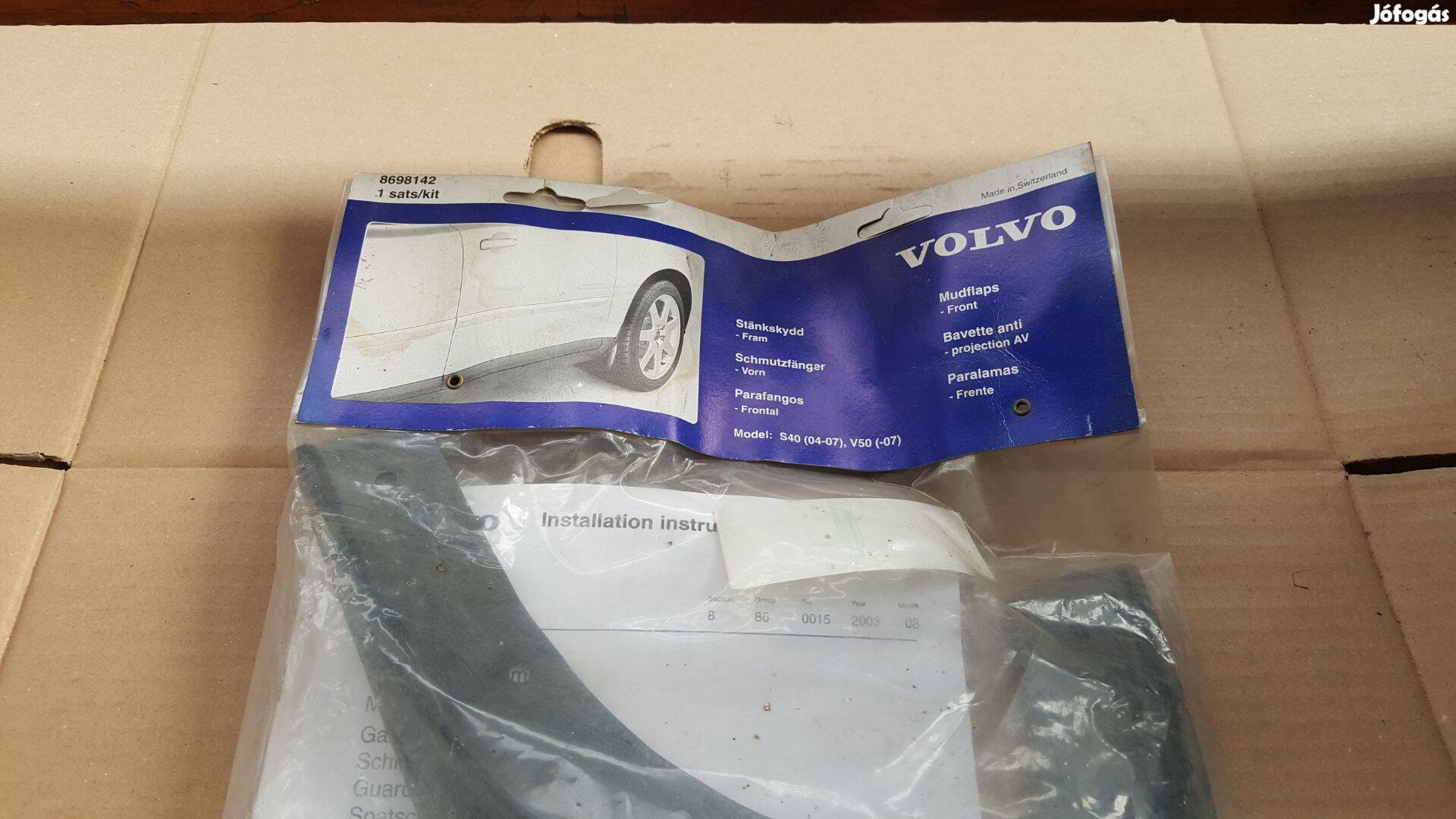 Volvo 8698142 S40 V50 első sárcsapók
