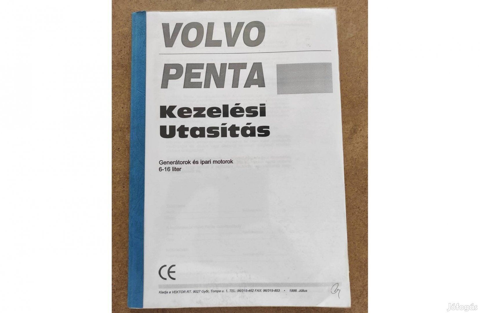 Volvo Penta generátorok és ipari motorok 6-16L kezelési utasítás