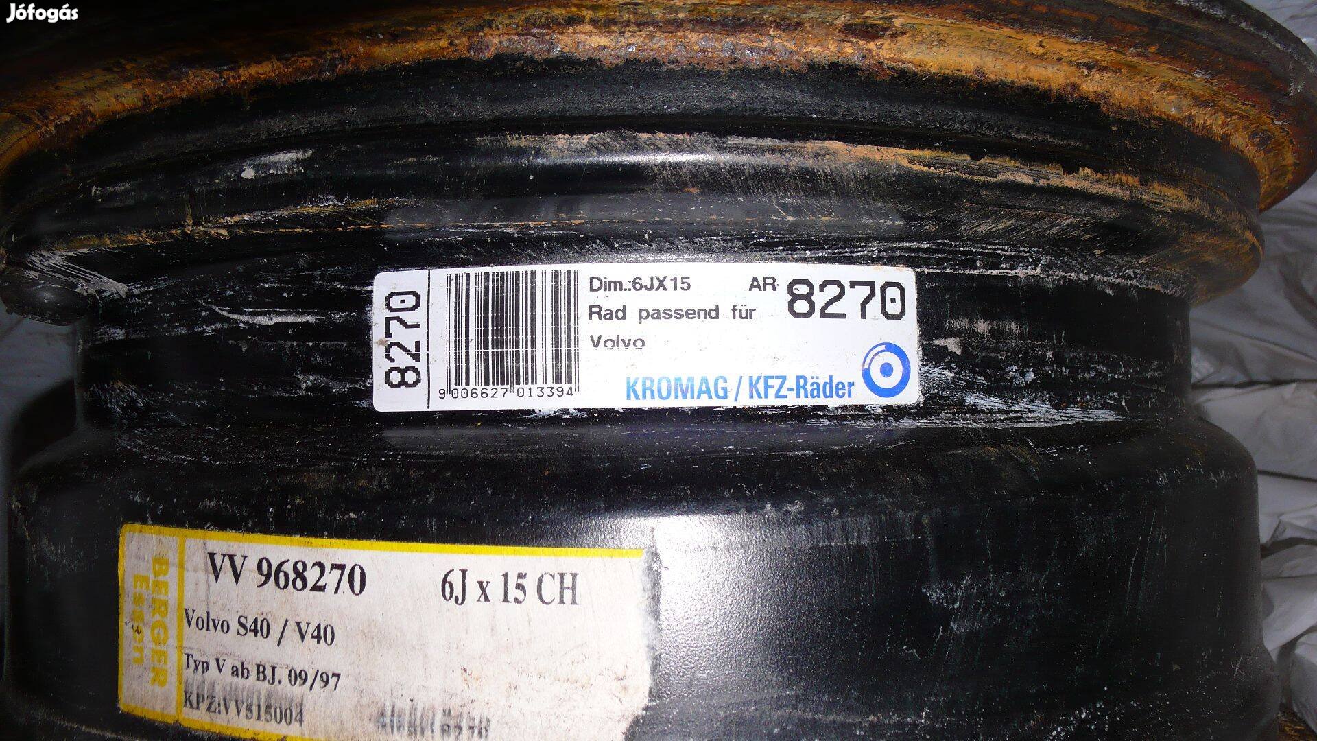 Volvo S40 V40 vagy másra - Kromag acél felni 6Jx15 (4db)