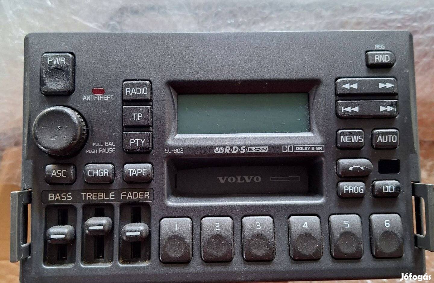 Volvo S70 V70 C70 rádió, kazettás rádió, fejegység kóddal