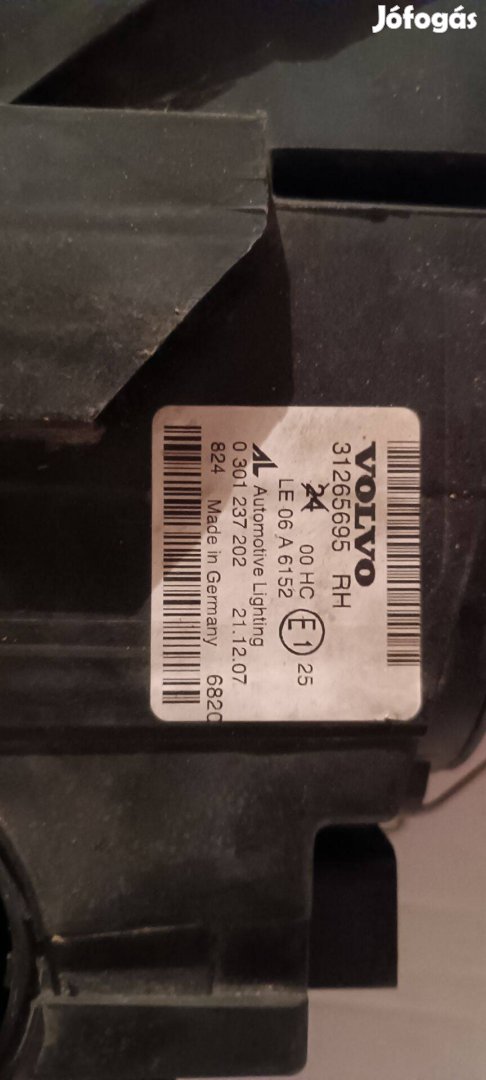 Volvo V50 31265695 RH első lámpa/fényszóró