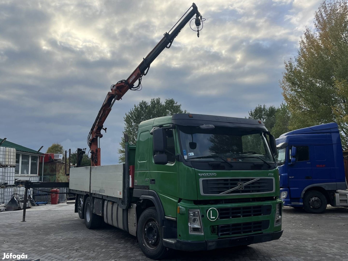 Volvo fm 480 Euro 5  önrakodós atlas daruval darus platós