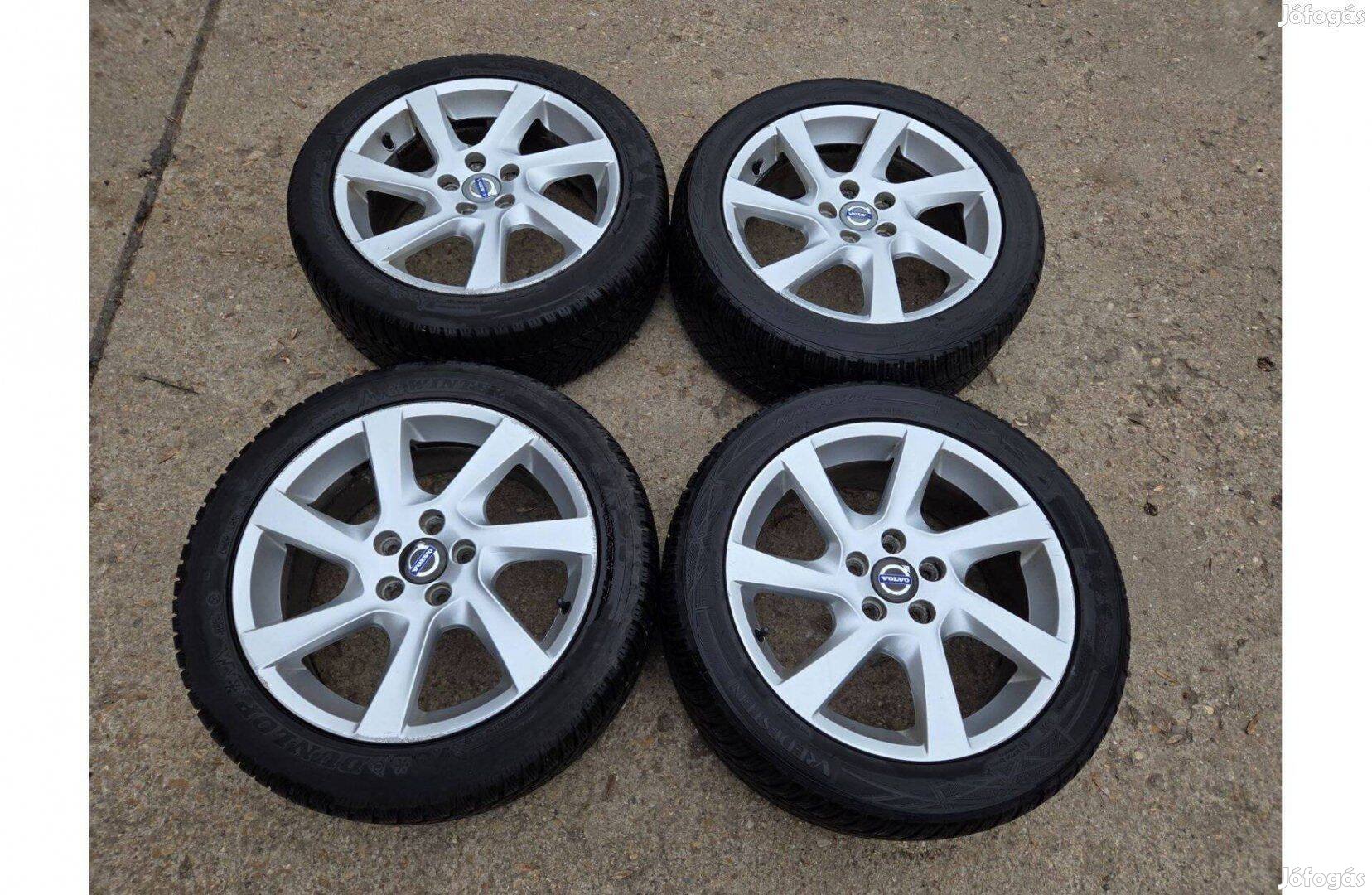 Volvo gyári Sadia 17" colos alufelni garnitúra Dunlop gumikkal! 5x108