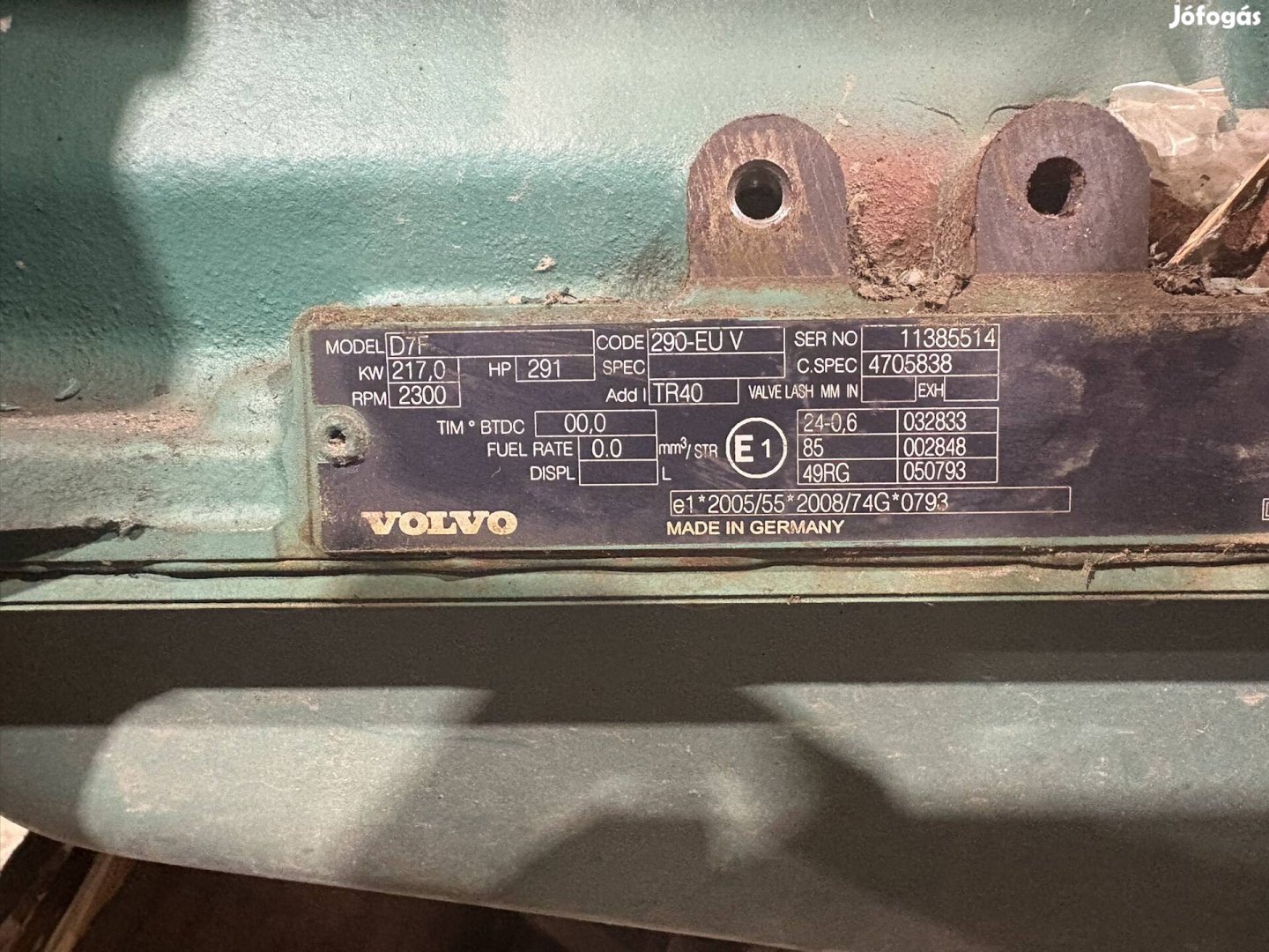 Volvo motor eladó D7 F 0km ! 