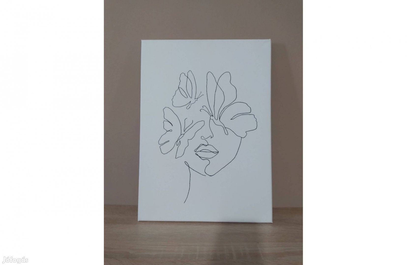 Vonalrajz kép falikép feszített vásznon 33x46cm