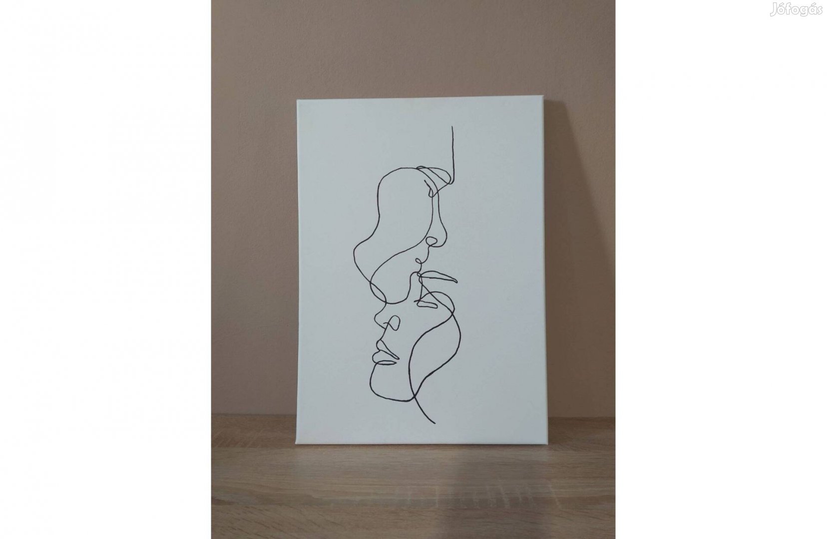 Vonalrajz kép falikép feszített vászon 33x46cm